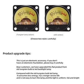 BuyWeek VU Meter, TS-35(SD-39) Audio Level Meter DC 12V 50mA Panel VU Meter with Backlight for Amplifier