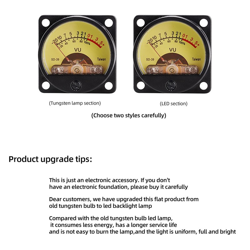 BuyWeek VU Meter, TS-35(SD-39) Audio Level Meter DC 12V 50mA