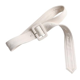 Aecibzo - Cinturón de tela para mujer con hebilla, Beige, Talla única