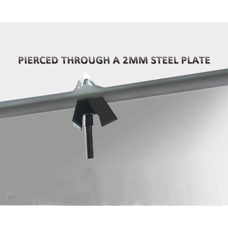 DEEPOWER 4-Pack Archery Broadhead 3 Blade 125Grain Broadhead Solid Hunting