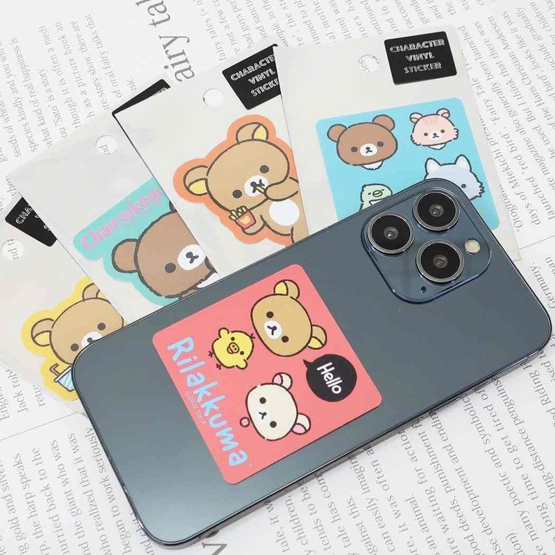 Rilakkuma [Big Sticker] Die Cut Vinyl Sticker / Plain Rilakkuma