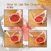 2PCS Grapefruit Knife, Curved Serrated Grapefruit Knife, Stainless Steel Kiwi