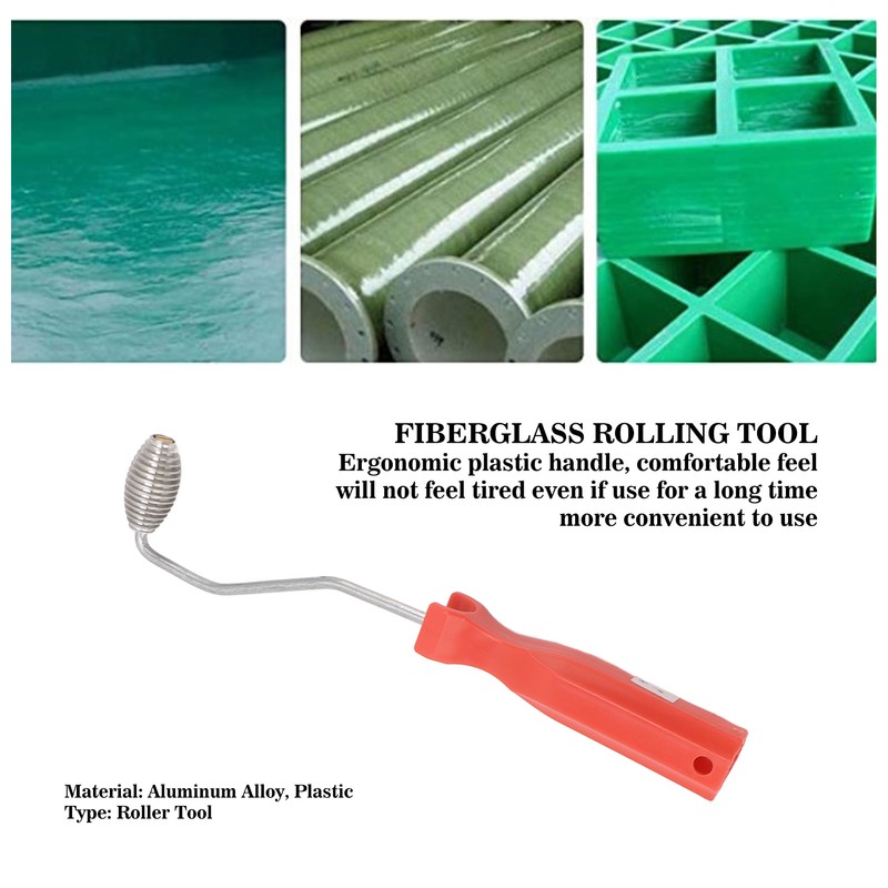 Fiberglass Roller Bubble Paddle Tool Aluminum Alloy Bubble Roller With