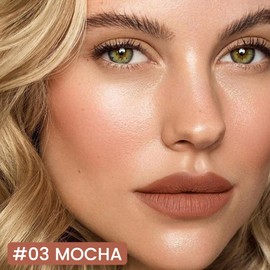 Kaely Mocha Longwear Liquid Lip Liner Waterproof, 24 Hour Long Lasting Lip Liner Stain Marker Pen, 2-in-1 Matte Semi Permanent Lipliner & Lipstick, Vegan & Cruelty-Free, 03