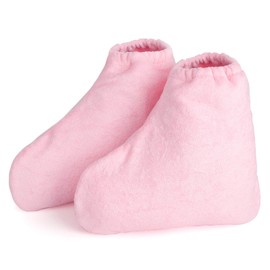 Segbeauty - Forros de cera de parafina, parafina más gruesos, botines de spa para pies, bolsas de repuesto de cera para pies para terapia de manos caliente, tratamiento térmico Spa Therabath calentador de cera (normal, rosa)