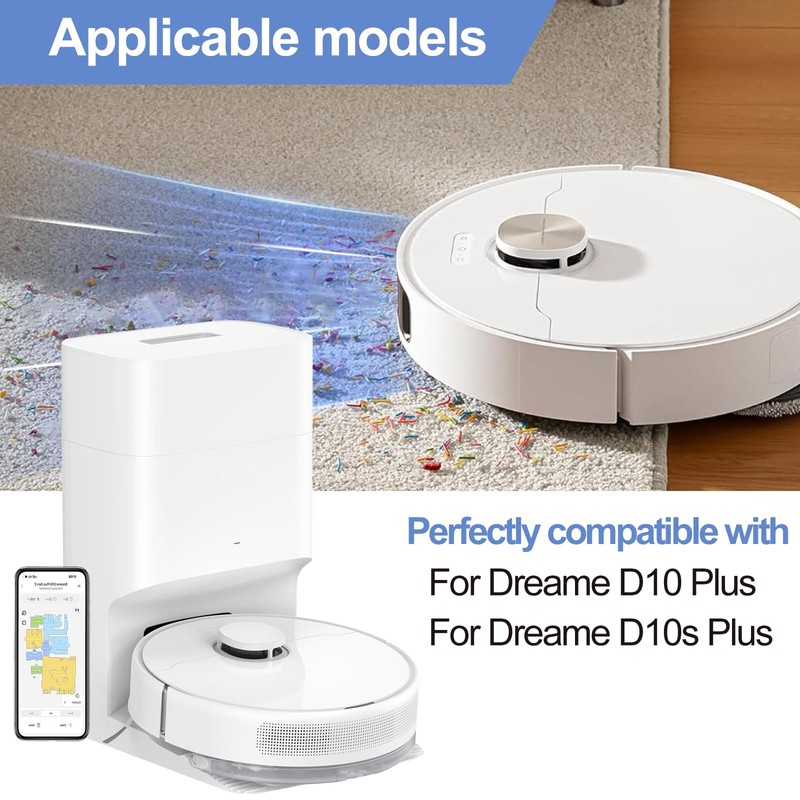 10 Dust Bags Compatible with Dream D10 Plus/D10s Plus Robot