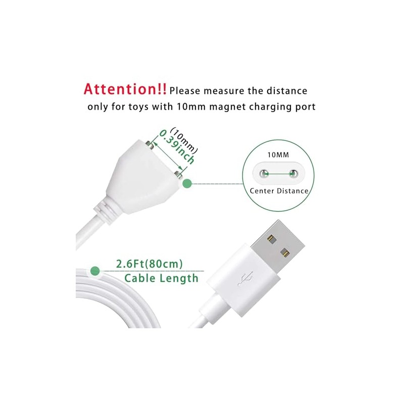 Tomatosd Magnetic USB DC Charger Cable Replacement Charging Cord-(10MM/0.39Inch)