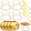 Yiyiring 12 Pcs Pizza Pan Riser Stands Sets Includes 4