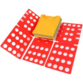 Svaldo Red Shirt Folder Board, Clothes Folding Board for Laundry Room, Durable Foldable Plastic T Shirt Organizer for Closet Wardrobe Drawer Easy Clothing Storage
