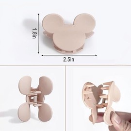 BOUNIQ 8 Pcs Hair Claw Clips Small Mouse Ear Hair Clips Matte 2.5'' Non-Slip Jaw Cli...