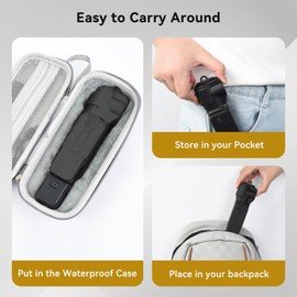 UTEBIT Screen Protective Cover for DJI Osmo Pocket 3 Accessories for DJI Pocket3 Camera Lens Cap Hard Case with Soft Lining, Compact, Quick Open/Close, Black