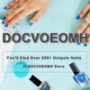 DOCVOEOMH Valentines Press on Nails Long Coffin Frech Red Pink