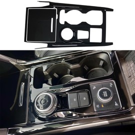 AOKIO Center Console Gear Shift Panel Cover Trim for Ford Explorer Interior Accessories 2020 2021 2022 2023 2024 (Glossy Black)