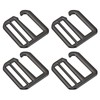 sourcing map 4Pcs 38mm/1.5" Metal G-Hook Webbing Buckles Adjustable Flat