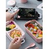 Lunch Box, 1400 ml 3 katlı beslenme kutusu, çatal bıçak