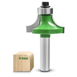 NICAVKIT Rounding Cutter 8 mm Shank, Radius 6 mm, Carbide Round Cutter for Router with Ball Bearings, Rounding Cutter for Woodworking, Edge Cutter Radius Cutter