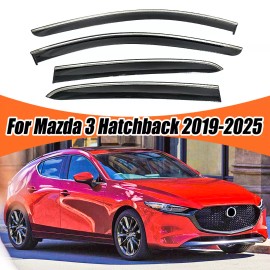 dtangor For Mazda 3 Hatchback 2019-2025 Window Visor Rain Guard Vent Deflector Sun Shade
