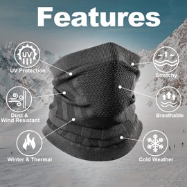 Aczyqws Winter Neck Warmer Gaiter Windproof Face Mask Balaclava Bandana for Ski Snowboard