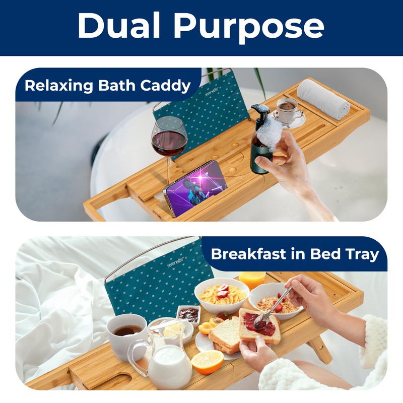 SereneLife 2 in 1 Bed and Bath Tray - Foldable