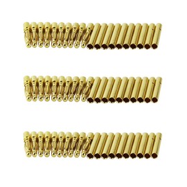 OliYin 30 Pairs of 2.0mm Gold Plated Male and Female Bullet Banana Connectors Plugs for DIY RC Battery ESC Motor