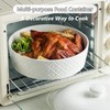 Large Tortilla Warmers with Lid, Embossed Ceramic Tortilla Holder Servers