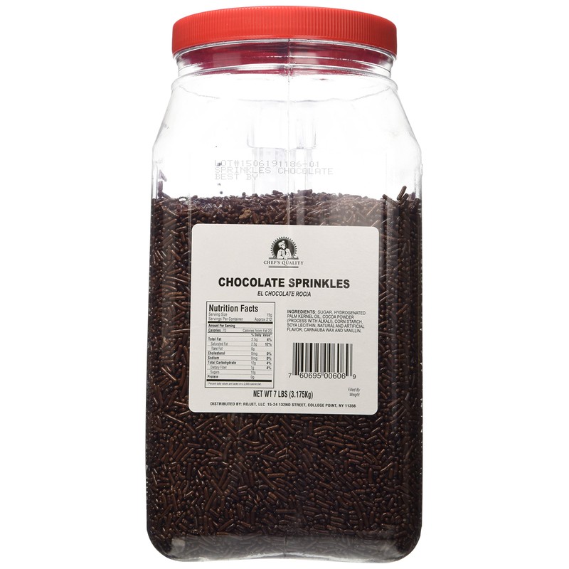Chef's Quality Chocolate Sprinkles, 7 lb.