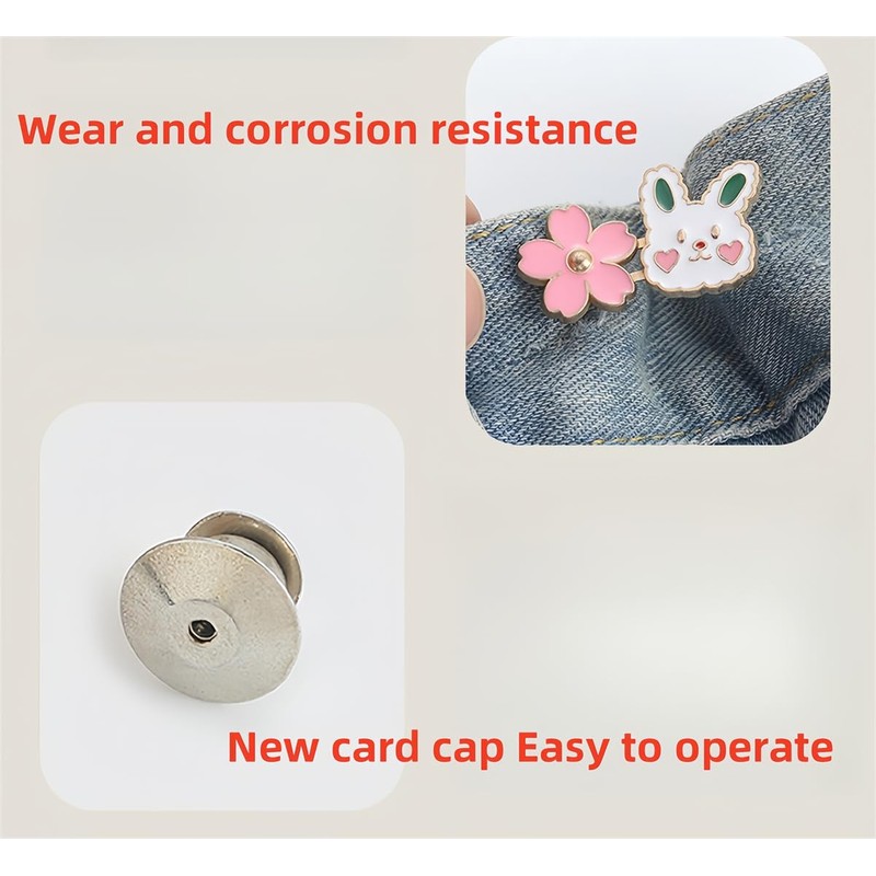 ZHU IN SY Jeans Button 3 Sets Pant Waist Tightener,