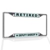 Fastasticdeals Metal Insert License Plate Frame Retired Deputy Sheriff Weatherproof