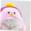 Cabilock Cartoon Clock Alarm Clock Desktop Clock Pink Scarf Cartoon