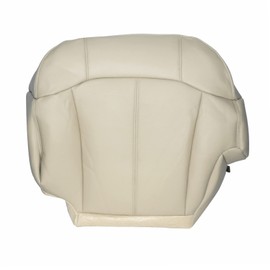 Priprilod Light Tan 522 or 922 Leather Driver & Passenger Bottom Seat Cover & Top Lean Back & Driver Foam Cushion & Armrest Covers Fit for Chevy Tahoe Suburban Yukon Yukon XL 1999 2000 2001 2002