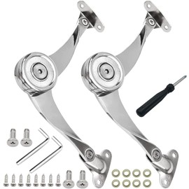 Nuyoah Flap Holder Flap Fitting Folding Hinge Flap Scissors Flap Support Stainless Steel Flap Hinge Pack of 2 for Furniture Door Lid Support Hinge Cabinet Door