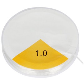 TRIXES Clear Elastic Spool – 1mm Strong & Stretchy Cord for Beading & DIY Jewellery Making – Thread Beads, Crystals or Clay onto this Nylon String to Create a Bracelet Necklace Anklet Ring (8M)