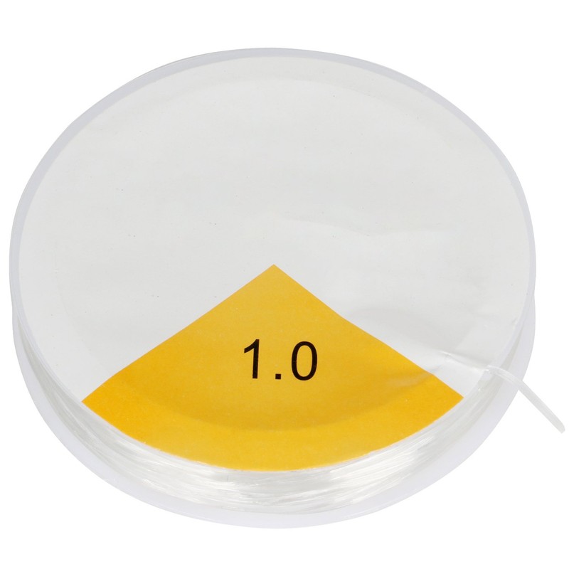 TRIXES Clear Elastic Spool – 1mm Strong & Stretchy Cord