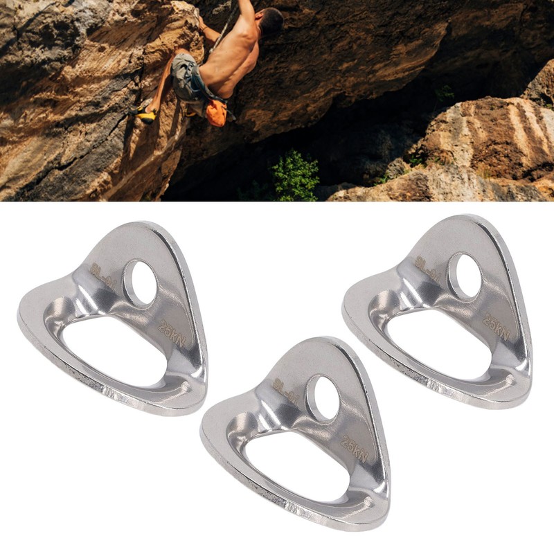 10Pcs Climbing Hanger Lightweight Stainless Steel Rock Climbing Anchors for