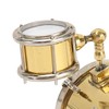Copper Miniature Drum Set Model with Case Mini Percussion Musical