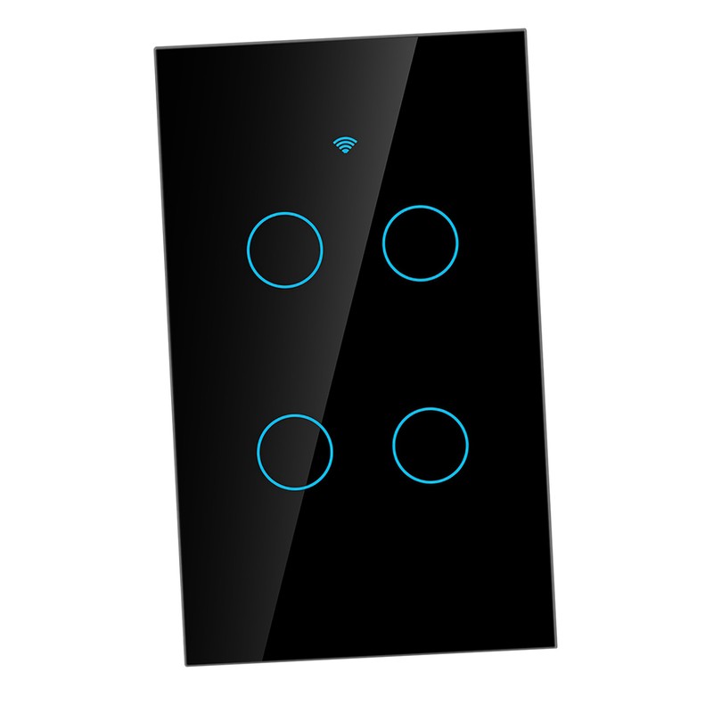 WiFi Touch Screen Switch Single Circle for 4‑Way AC