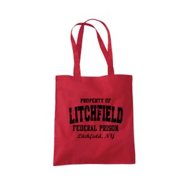 Litchfield Federal Prison Orange Black Tote Bag - red One Size