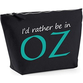Hippowarehouse I'd rather be in oz printed make up cosmetic wash bag 18x19x9cm