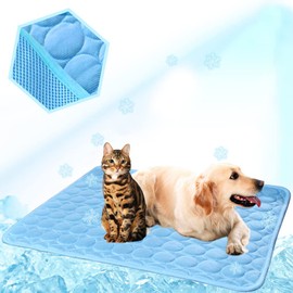 MeiLiMiYu Washable Dog Cooling Mat Ice Silk Cooling Mat for Dogs Pet Self Cooling Pad Blanket Dog Cooling Pad for Indoor & Outdoor Car Seats
