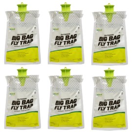 RESCUE! Big Bag Fly Trap – Disposable, Outdoor Use - 6 Traps