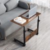 C Shaped End Table Slide Under Side Table for Couch,Sofa