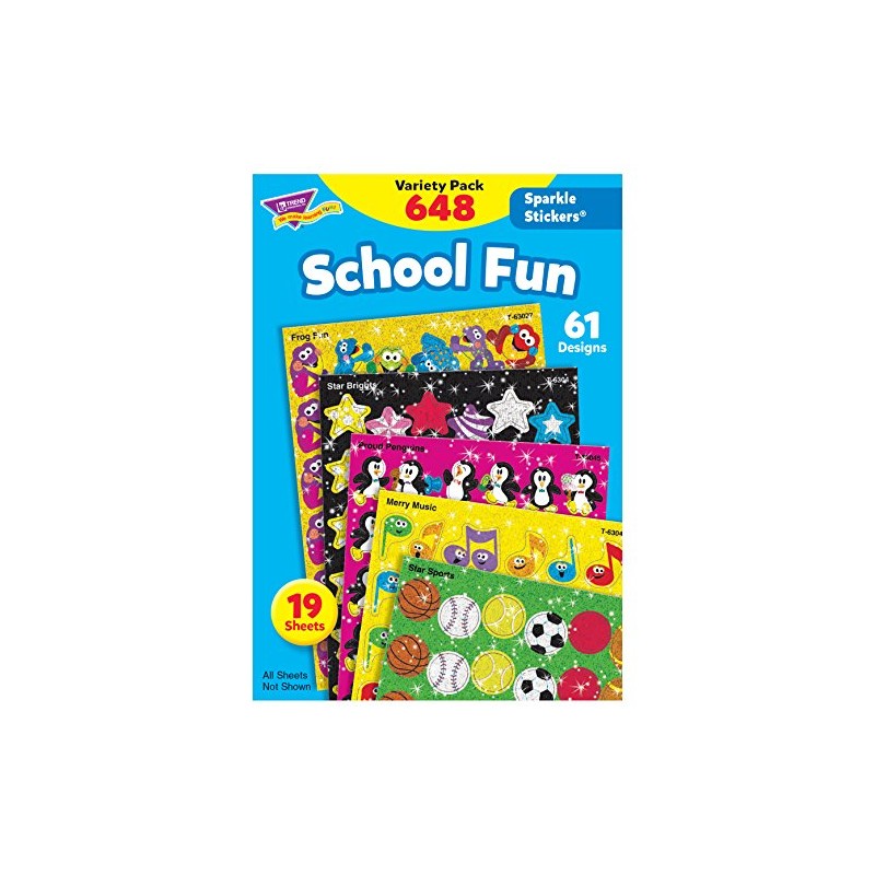 Trend Sparkle Sticker, Multicolor 648 per Pack