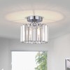 BUXVRCS Semi Flush Mount Ceiling Light, Modern Chandelier Crystal Ceiling