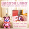 Blanzonic Cute Animal Lighter, Windproof Refillable Adjustable Lighters, Funny Keychain