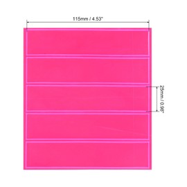 PATIKIL Reflective Stickers, 15 Pack 1 x 4.5" Waterproof Adhesive High Visibility Night Caution Warning Safety Tape Strips for Backpacks Bikes Helmets, Pink