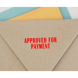 Printtoo Approved for Payment Self Inking Rubber Stamp Office Stationary Custom Stamp-Red