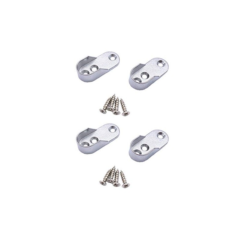 Wardrobe Rail End Socket Suit 32 x 16mmn Oval Rail