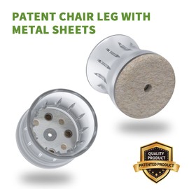 COVERCORNER 16pcs Patent Chair Leg with Metal Sheets High Transparency Furniture Feet Protection with Felt Pads Round 1'' to 1-1/5''