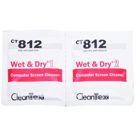 CleanTex Wet and Dry Computer and Display Screen Cleaning Wipes, Box of 40 Twin Packs (CT812)