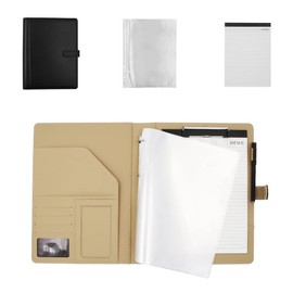 A4 Portfolio Case, Folder A4 Clipboard Folder File Folde rWriting Pad Leather Clipboard Folder Document Folder Portfolio Organiser A4 Folio Clip Board for Corporate Business Gifts
